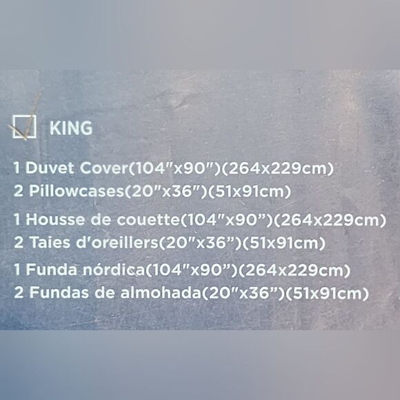 White Duvet Cover Set Bedsure - King - Picture 7 of 8